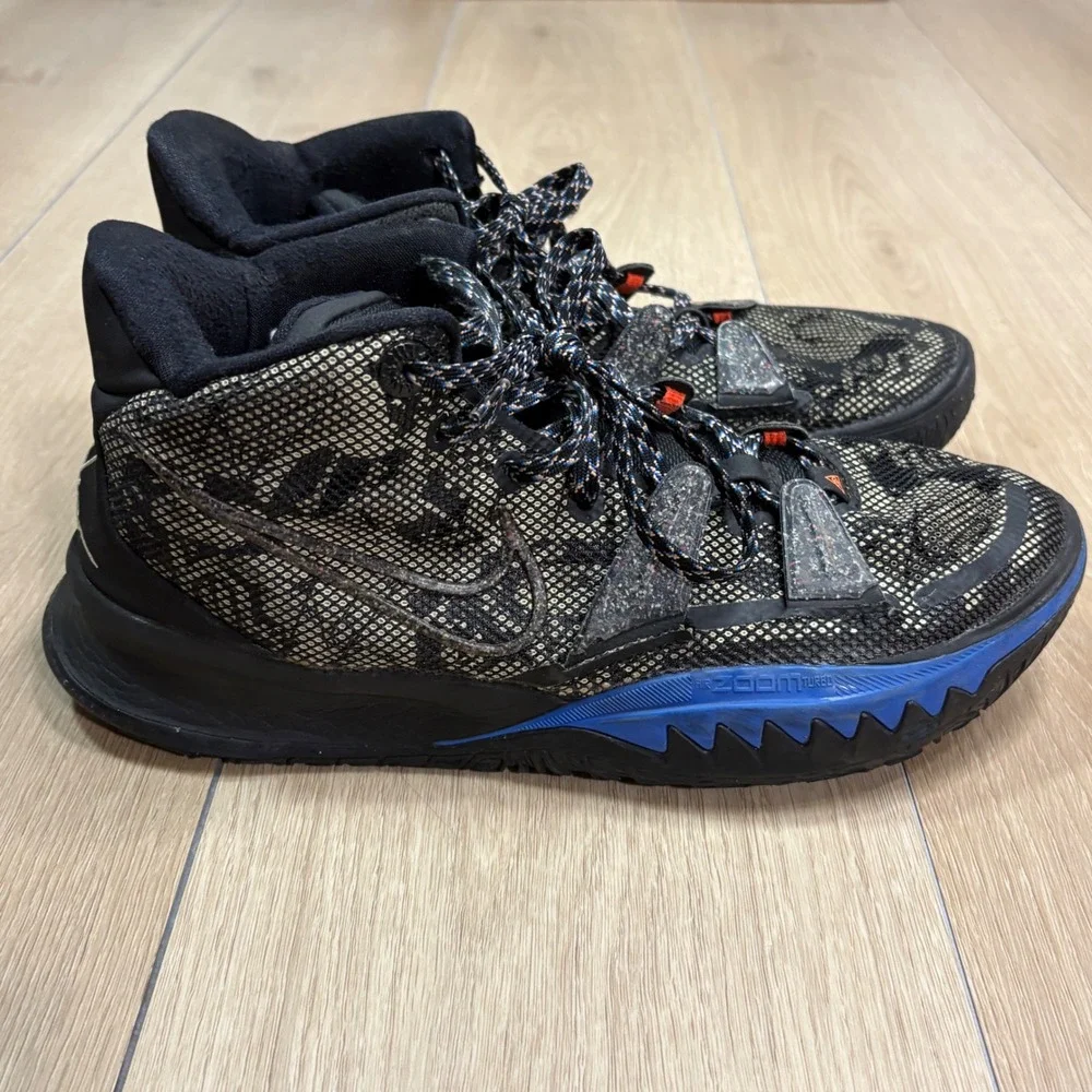 Nike Kyrie 7 Grind Black Lime Ice Royal Basketball Shoes Men's 9 CQ9326-007